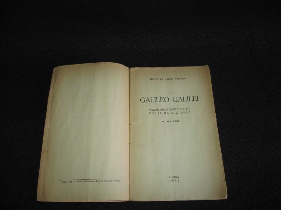 Livro Galileo Galilei Valor Científico e Moral Bento de Jesus Caraça