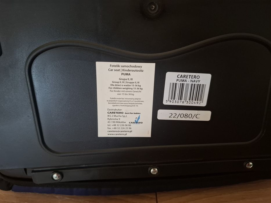 Nakładka isofix Puma 15-36kg