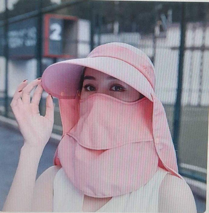 Chapéu de senhora para sol com abas de proteção