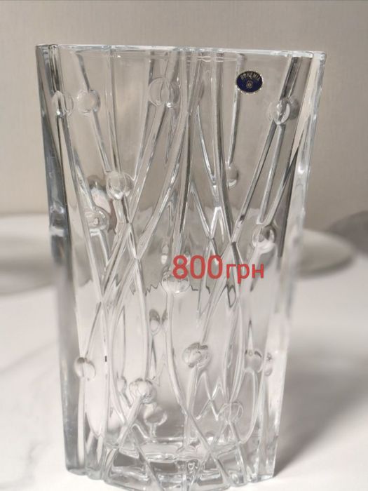 Вази в асортименті: богемія фарфор хрусталь
