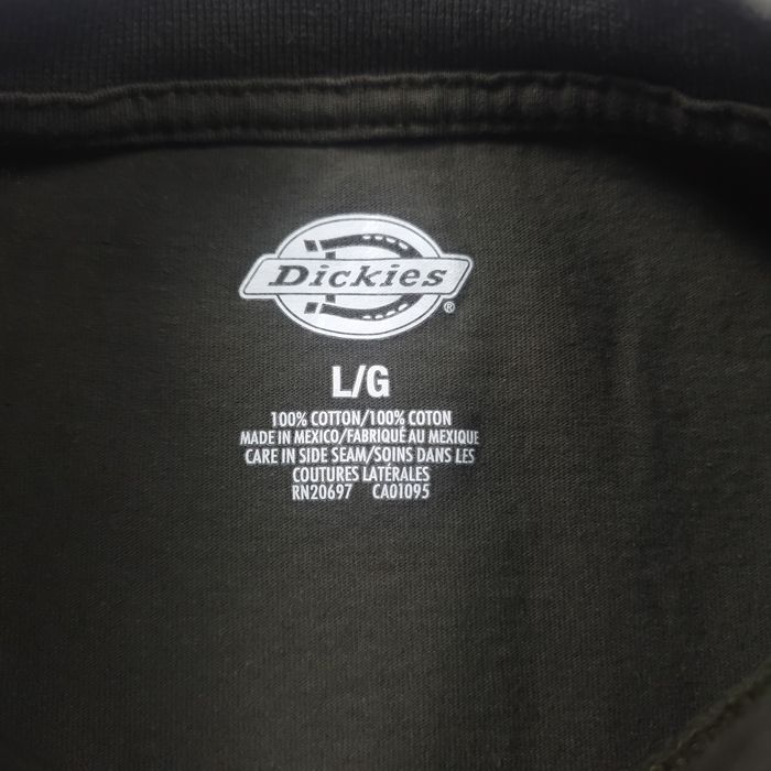 T-shirt Dickies lisa verde-oliva de algodão com bolso no peito