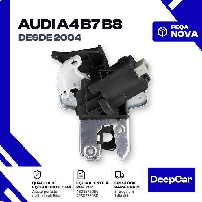 Fecho da porta da mala Audi A4 B7 B8 4E0827505C (2004 em diante) Peça Nova