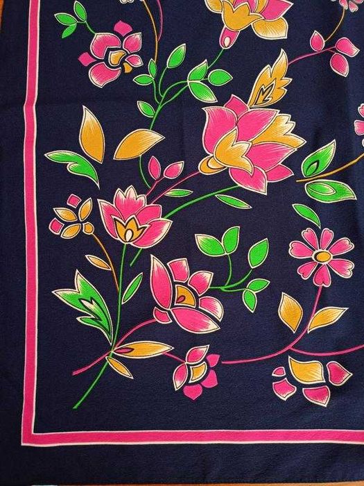 Вінтажна італійська хустка Ispahan Boselli crêpe | 68x68 см