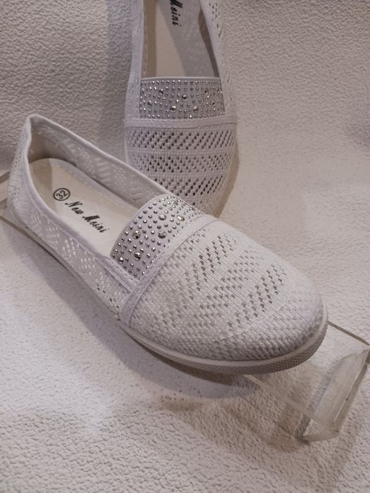 Espadryle białe ażurowe 32r New meini