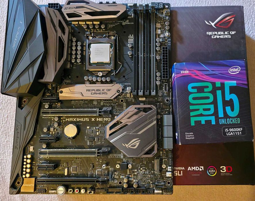 Płyta z procesorem Asus Hero X +I5 9600KF