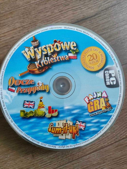 Płyta CD z grami na PC - Wyspowe królestwa, Owcze przygody, Beetle Ju