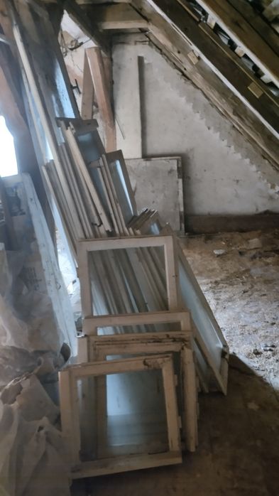 Okna drewniane z demontażu dom poniemiecki