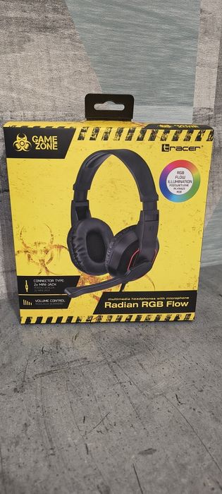 Słuchawki multimedialne Tracer Gamezone Radian RGB Flow z mikrofonem.