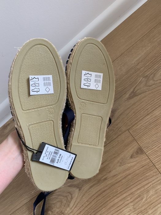 Espadryle sznurowane paski baleriny marynarskie basic top secret nowe