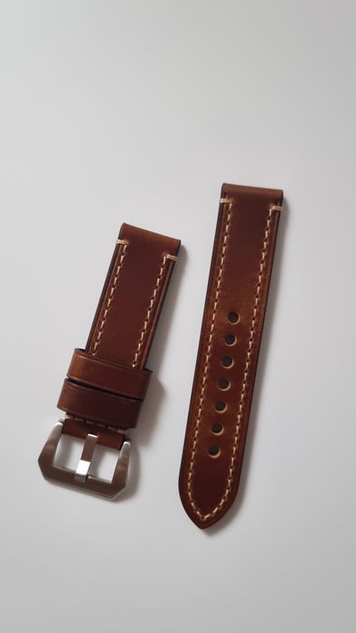 Pasek do zegarka EACHE dla mężczyzn, klasyczny, 22 mm, skórzany, wosko