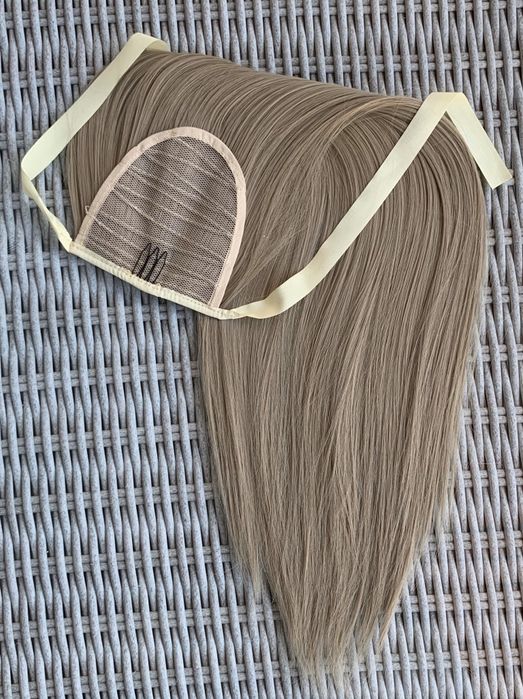 Premium Ultra włosy doczepiane, ciemny blond, kucyk, treska 250.