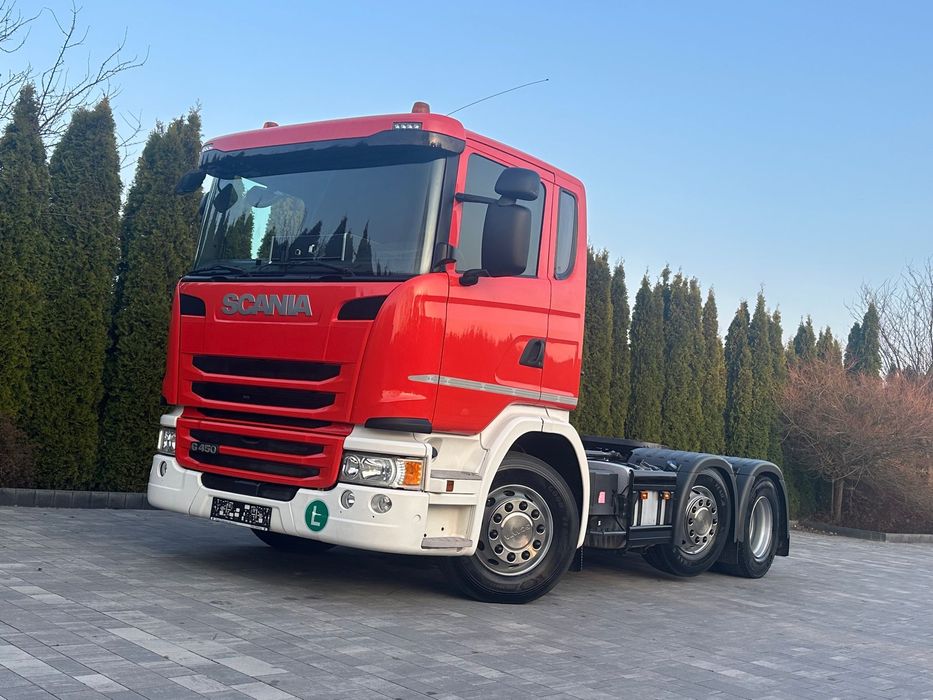 Scania / G450 / 6X2 / PUSHER / Oś-Skrętna-Podnoszona /  MANUAL / Zawieszenie Całe Na Poduszce /