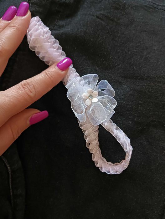 Fita rosa clarinho de batizado