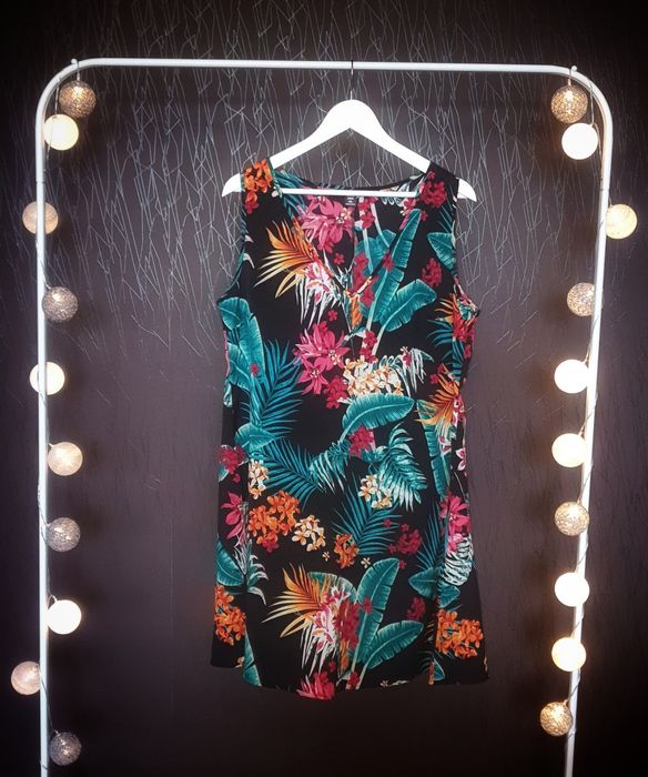 Nowa Sukienka Boho Kwiaty 2XL