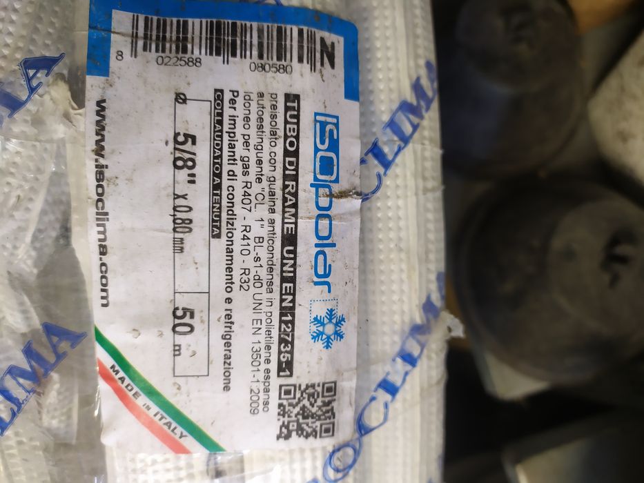 Rura miedziana w izolacji 5/8 50mb