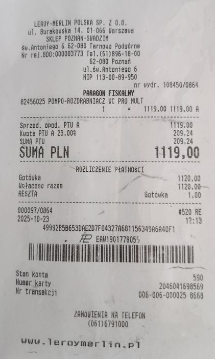 Pompo-rozdrabniacz  WC PRO MULTI 800W WATERMANPRO młynek do toalety