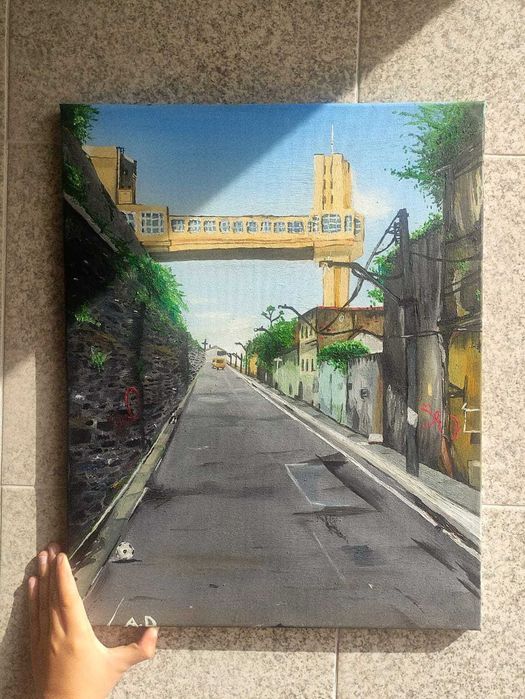 Quadro em Pintura a Óleo ''Tempos de Salvador'' – Obra Única