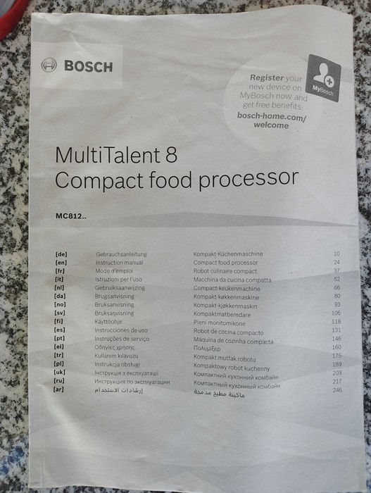 Robot de Cozinha Bosch MultiTalent 8 – 1250W, inox, com liquidificadora e muitos acessórios