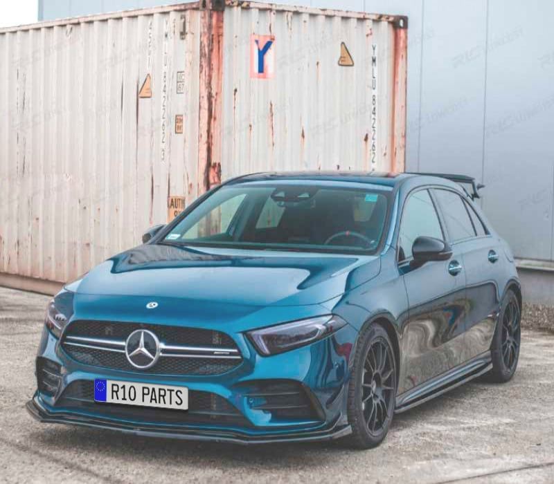 EXTENSÕES DE EMBALADEIRAS MERCEDES W177 18-22 LOOK AMG A35 PRETO
