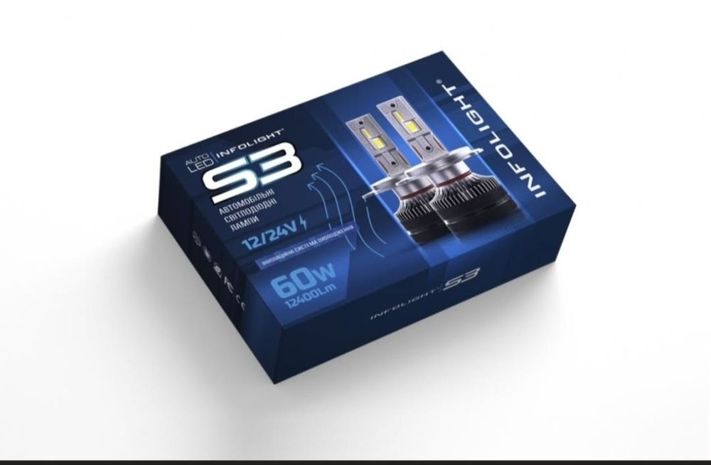 Комплект світлодіодних ламп Infolight S3 9006 60W Canbus