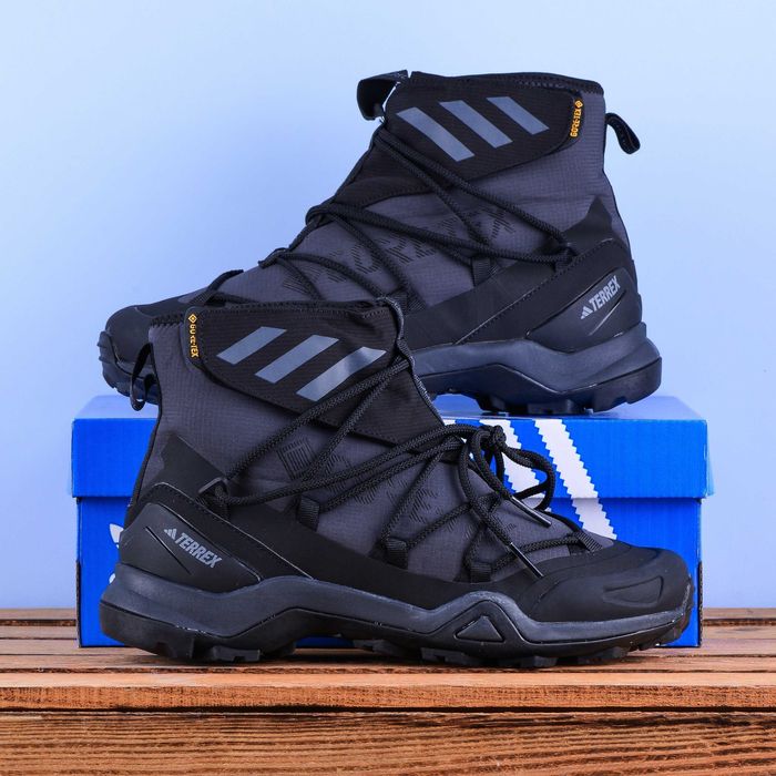 (2199) Зимові з хутром Adidas Terrex Кросівки Черевики (41-46) чорні адідас