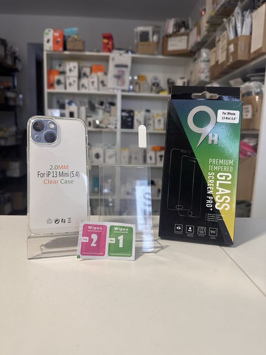 Etui przeźroczyste 2mm + SZKŁO do IPHONE 13 MINI