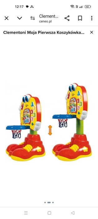 Kosz do koszykówki firmy Clementoni dla dzieci, efekty dźwiękowe