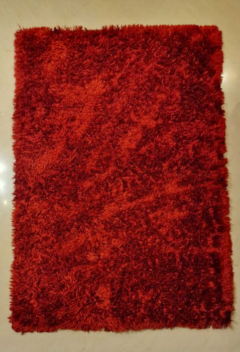 Red Shaggy Rug