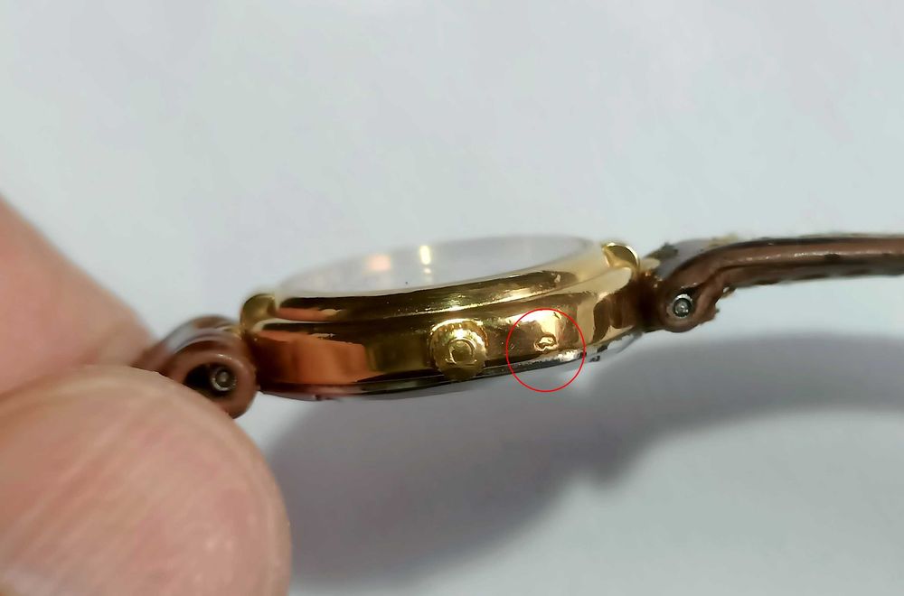 relogio Omega De Ville, senhora, ouro