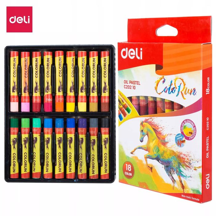 Pastele Olejne Deli C20210 18 Kolorów. Deli