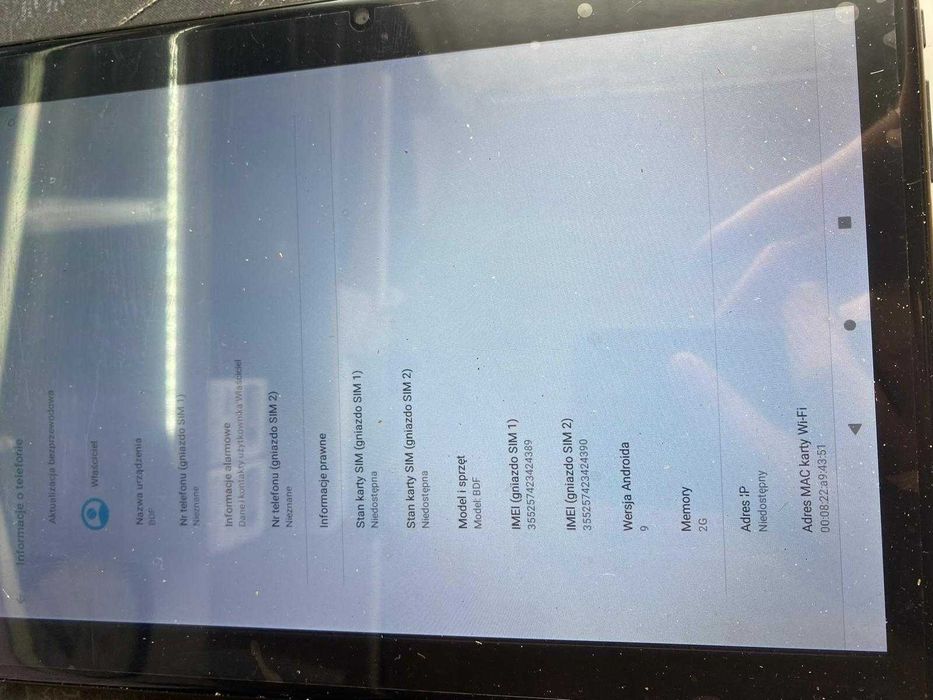 Tablet BDF na 2 karty SIM