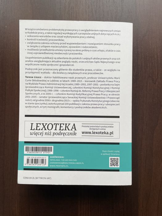 Prawo pracy, Teresa Liszcz, wyd 15