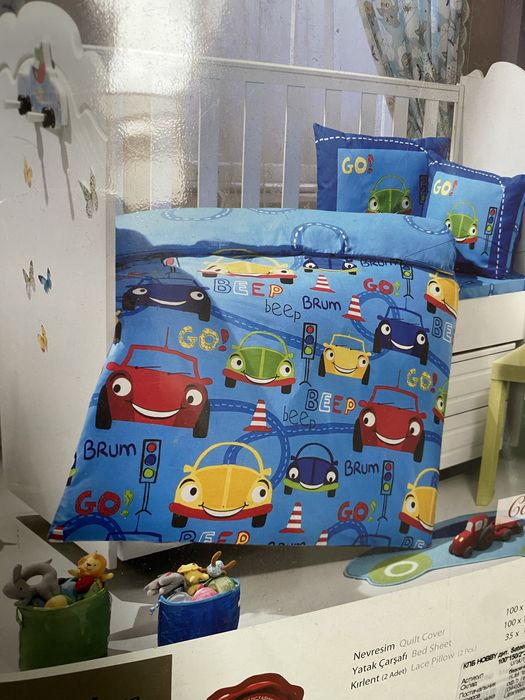 Дитячий комплект постільної білизни Hobby Sateen Cars