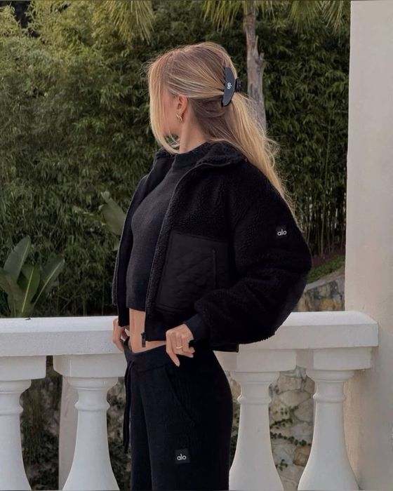 Флісова кофта худі зіп худі Alo Yoga фліска куртка