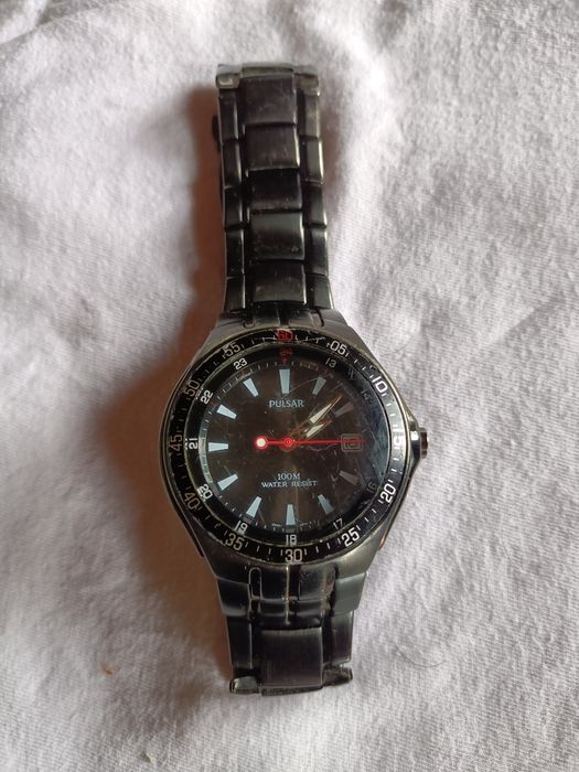 Pulsar (Seiko)em aço inoxidável preto
