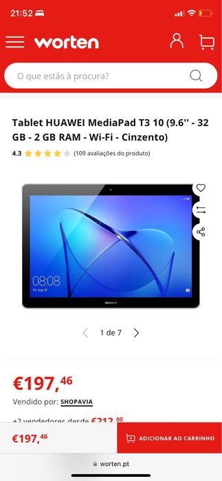 HUAWEI MediaPad T3 10 tablet