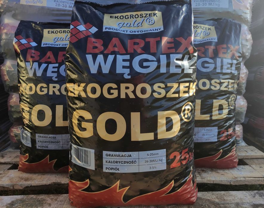 Węgiel Groszek Ekogroszek BARTEX GOLD! 27-29 MJ/kg! Transport