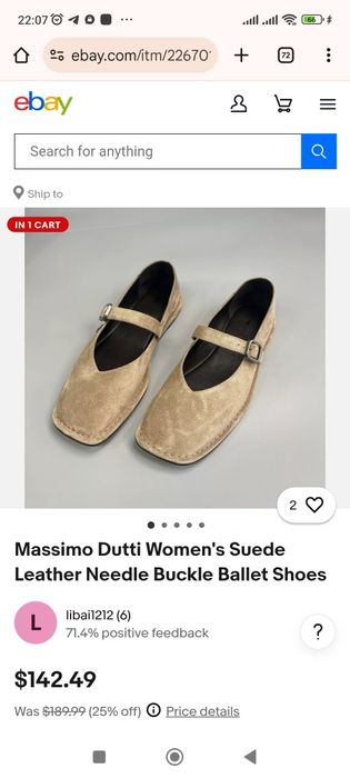 Massimo Dutti в наявності 24 см 38 розмір натуральна замша шкіра бале