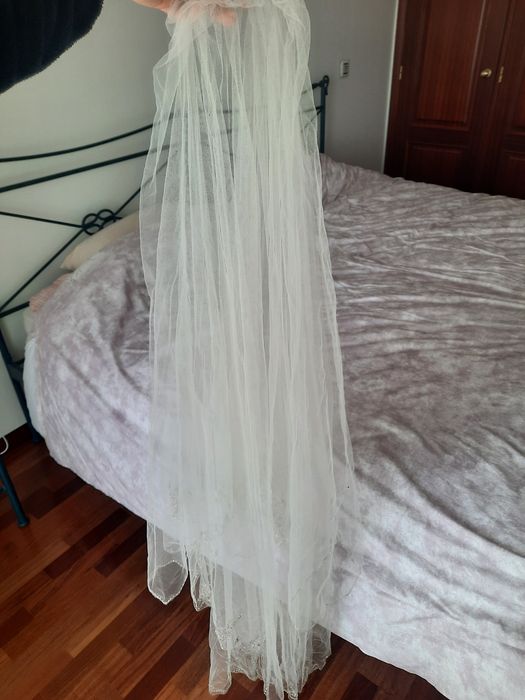 Vestido de Noiva M/ 36-38, cor Pérola, do atelier Princesa de Sonho