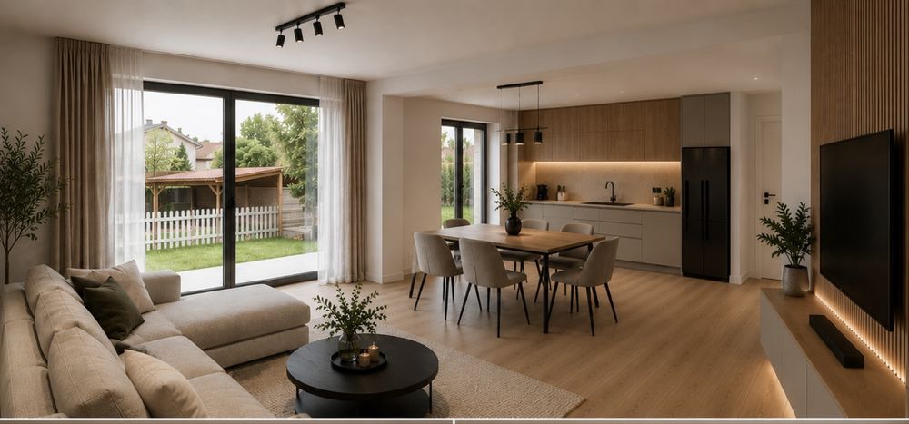 Dom w zabudowie bliźniaczej w Jarocinie 146 m² - Widok 2