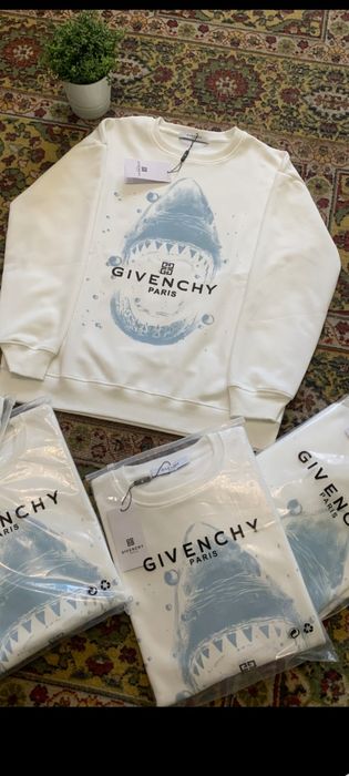 Світшот Givenchy Shark  1 в 1 | Преміум якість | колір  ,білий L
