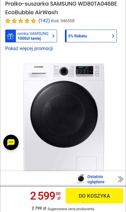 Pralko-suszarka samsung