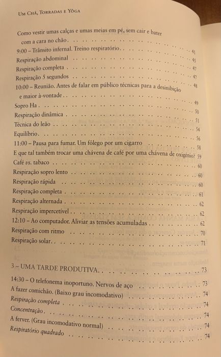 Livro  Um chá, torradas e yoga