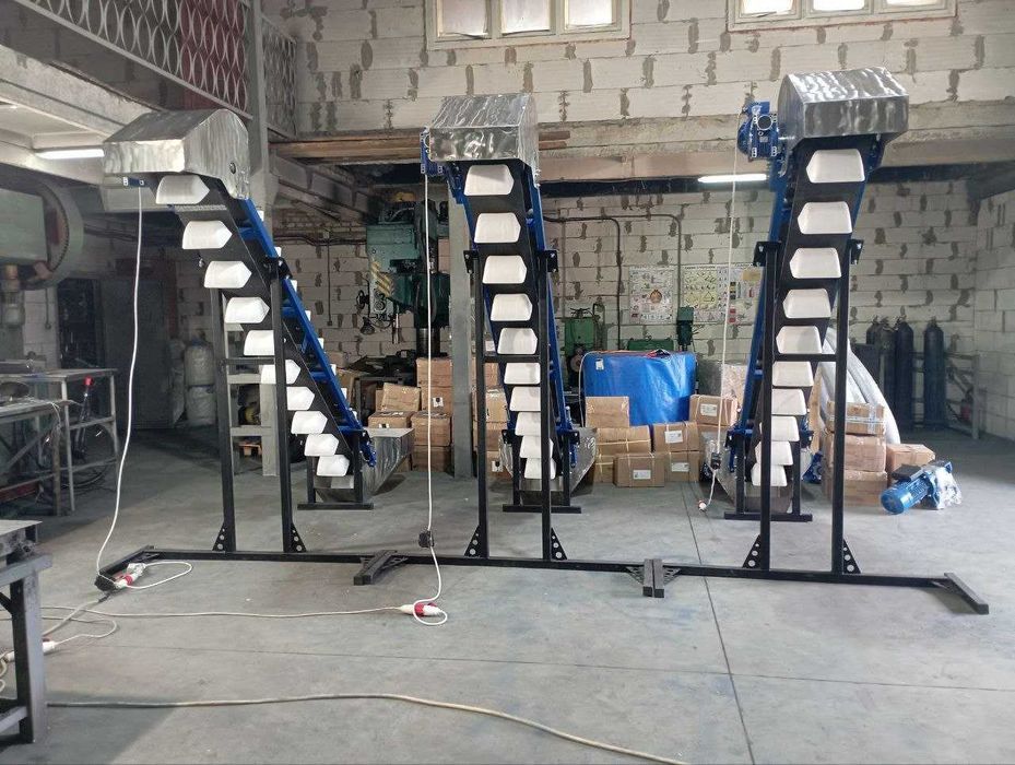 Ковшовий конвеєр під пілети, гранули, зернові, стрічковий транспортер