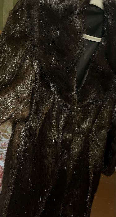 Шуба длинная из нутрии