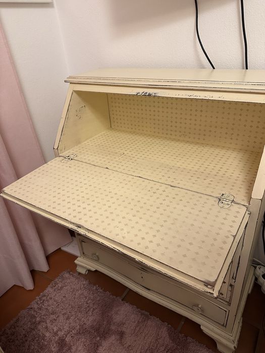 Escrevaninha vintage pintada á mão
