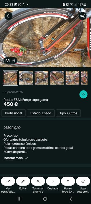 Artigos de bicicleta em saldo