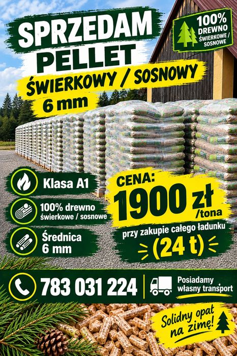 Sprzedam pellet 6mm kl1