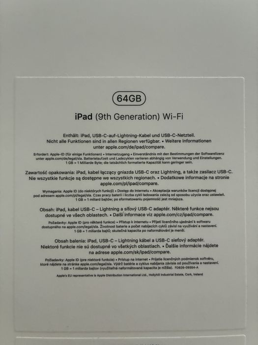 Ipad  64 GB 9generacja - jak nowy