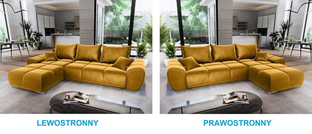 Narożnik rozkładany KARO, Funkcja spania, Pojemnik, Rogówka, Producent